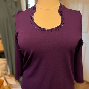 Cato Deep Purple Long Sleeve Top